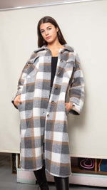 Load image into Gallery viewer, Oversized Check Shirt Jacket
