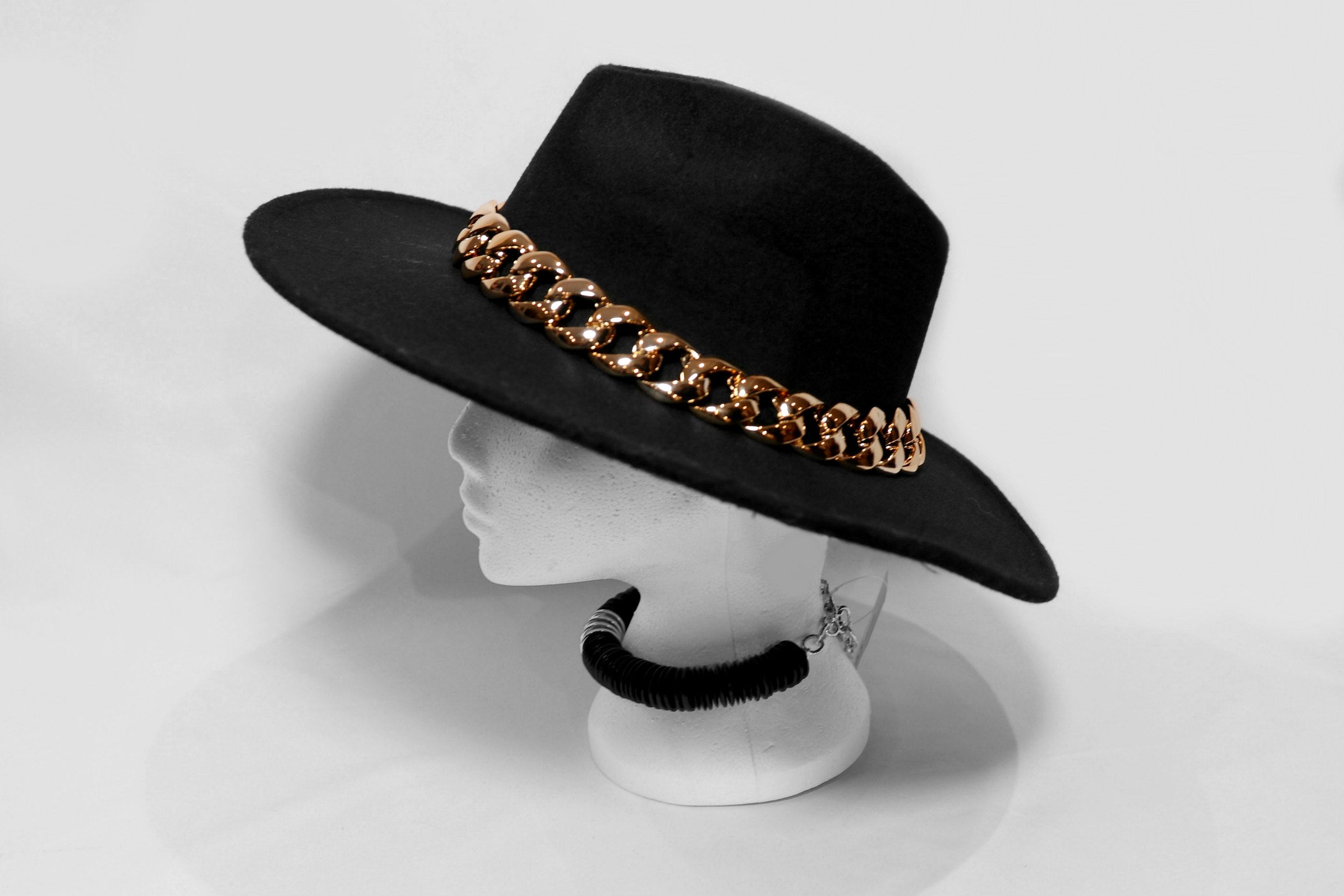 Chain Band Fedora Hat