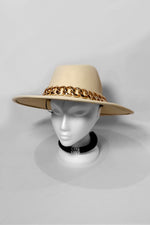 Load image into Gallery viewer, Chain Band Fedora Hat
