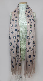 Load image into Gallery viewer, Metallic Leopard Print Scarf
