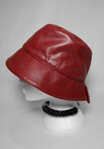Leather Button Bucket Hat