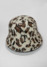 Load image into Gallery viewer, Leopard Print Angora Bucket Hat
