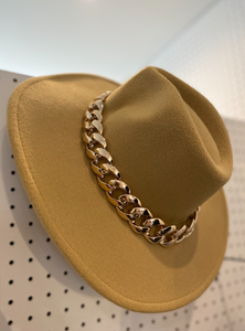 Gold Chain Fedora Hat