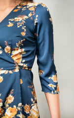 Load image into Gallery viewer, Floral Knee Length Wrap Dress
