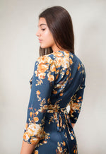 Load image into Gallery viewer, Floral Knee Length Wrap Dress
